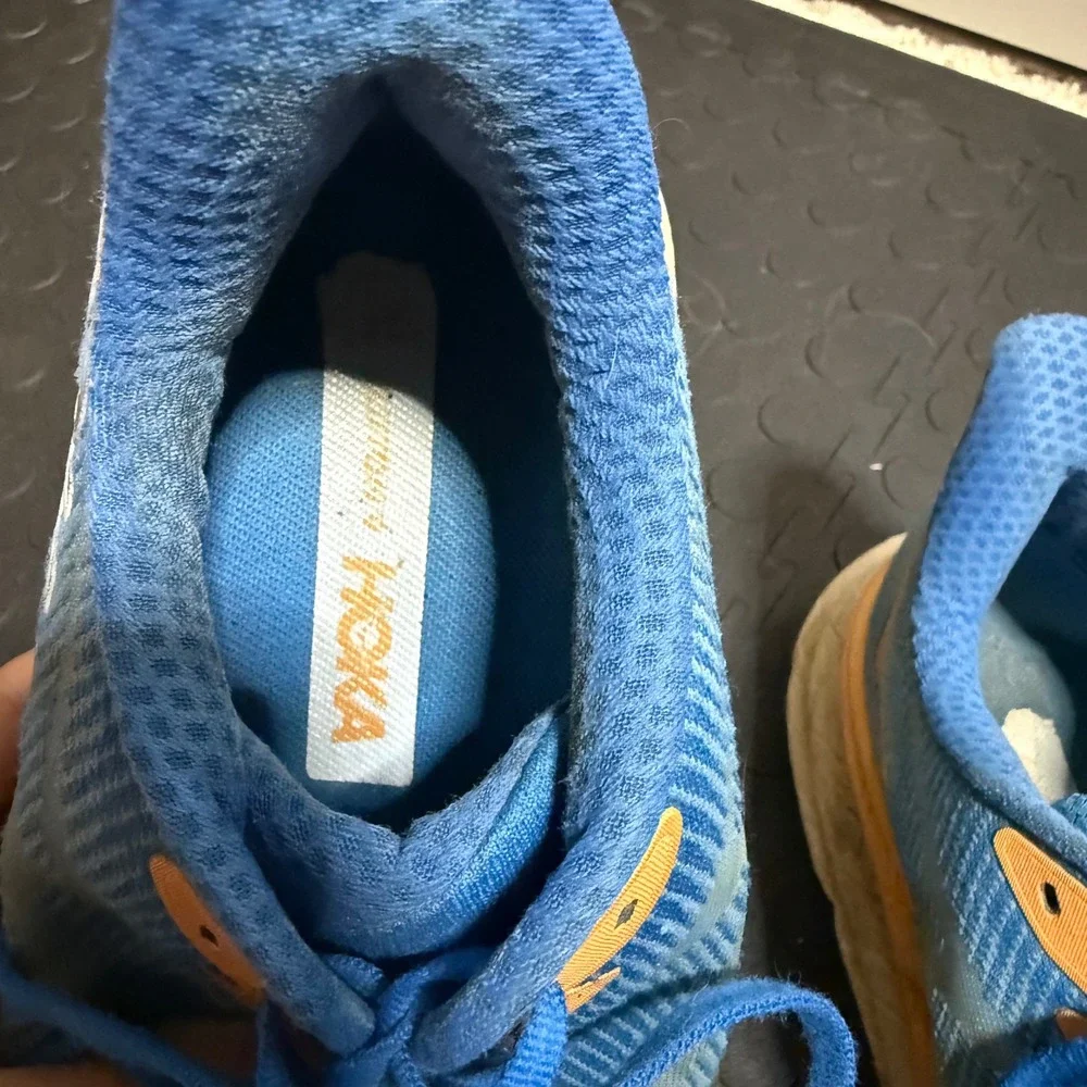 Hoka One One Clifton 9 Mens Running Shoes Blue Orange Size 10.5 D